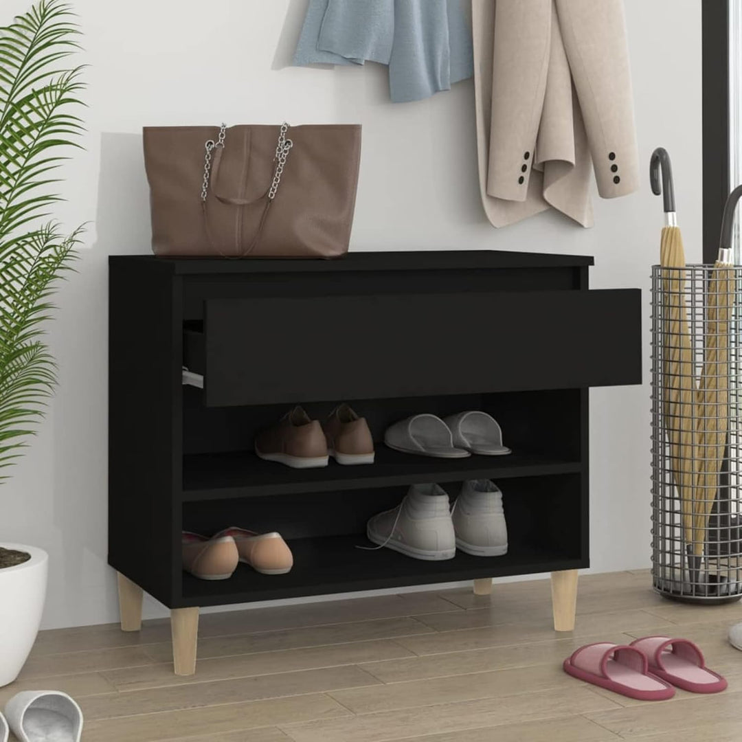 Tidyard Schuhbank, Schuhregal Schuhschrank mit 2 Fächer, Schuhaufbewahrung, Sitzbank, Holzwerkstoff