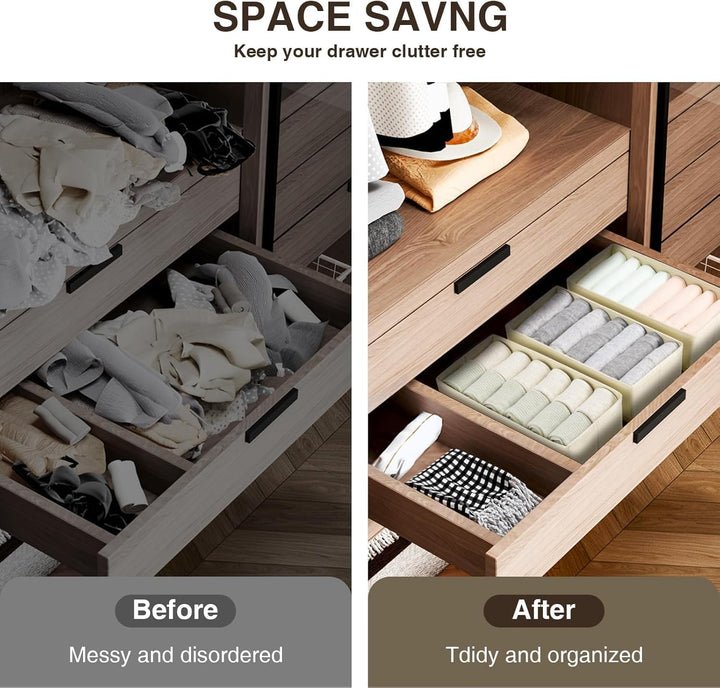 Schubladen Organizer Kleiderschrank Organizer - 8 Stück Faltbare Aufbewahrungsbox Stoff Schubladen O