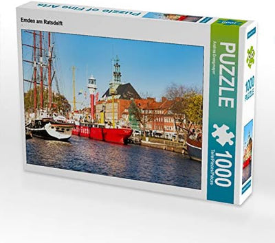 CALVENDO Puzzle Emden am Ratsdelft 1000 Teile Lege-Grösse 64 x 48 cm Foto-Puzzle Bild von Andrea Dre