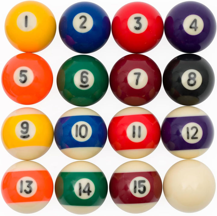 Sportime Automaten Hoffmann Billardkugeln Set Pool | Satz mit 16 polierten u. geschliffenen Poolbill