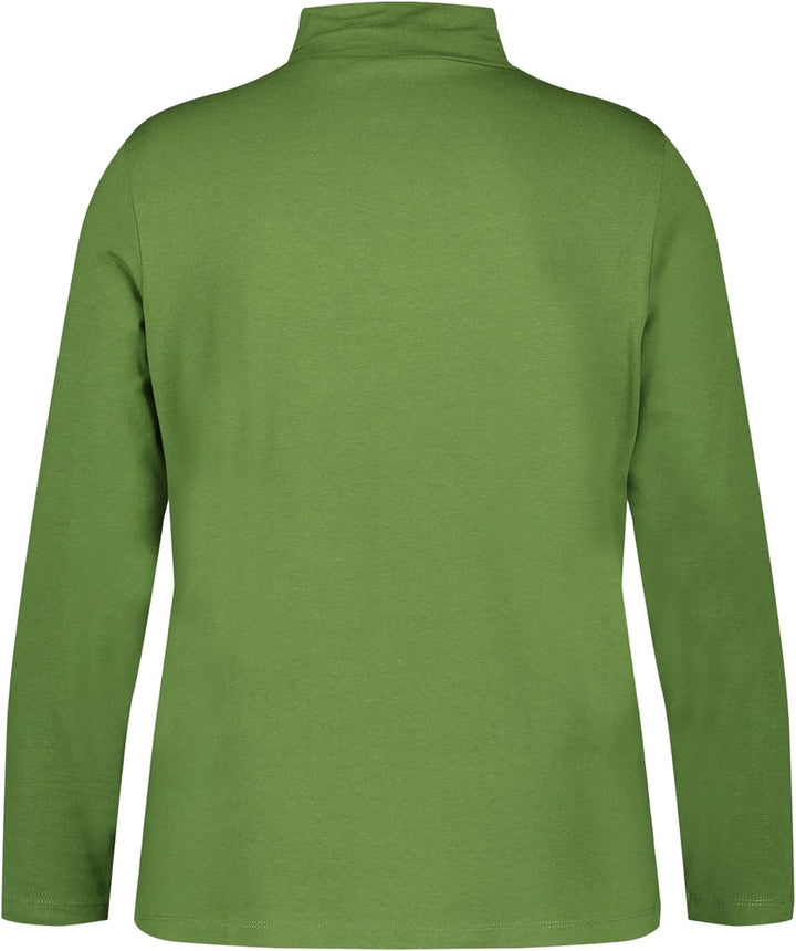 Samoon Damen 171050-26400 T Shirt, Basil Green, 44 EU