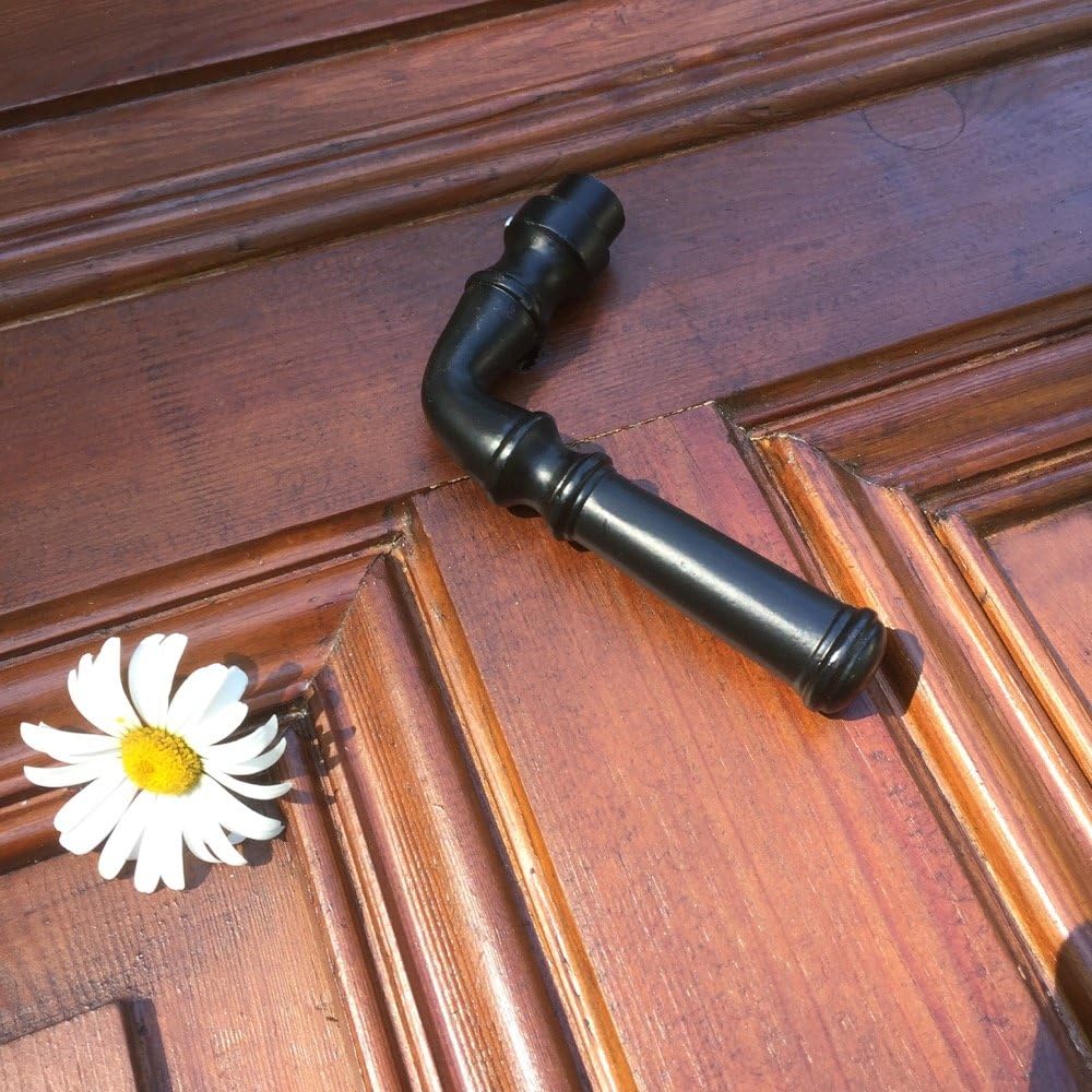 Antikas - Ansprechende Klinkengarnitur für Zimmertür - mit Rosetten wie antik in schwarz