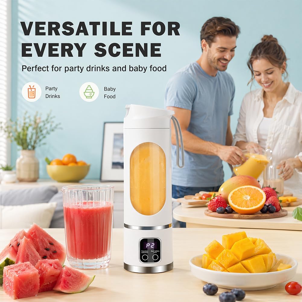 Mini Tragbarer Mixbecher, Elektrischer USB-Entsafter, Mini Smoothie Maker, Tragbarer Mixer für Shake