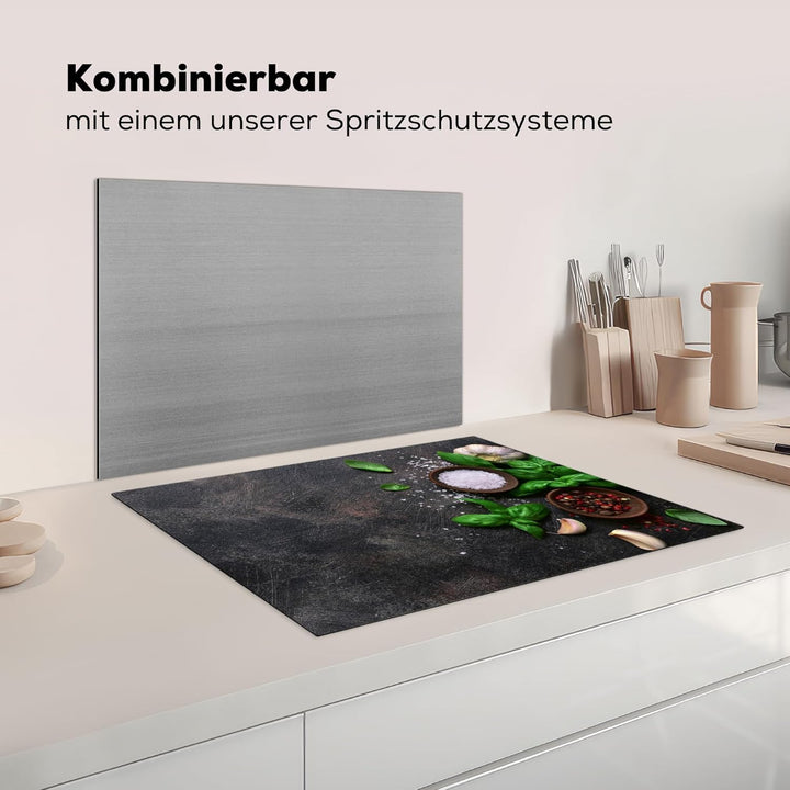 KitchenYeah© Herdabdeckplatte 70x52 cm Einteilig Küche Herdabdeckung Induktionsfeld Ceranfeld Herdab