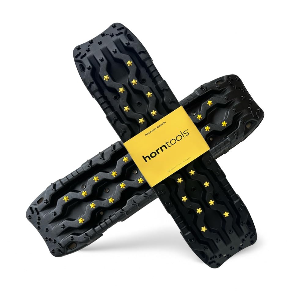 Horntools Recovery Boards 2 Stück für für 4X4 Offroad, Schlamm, Sand, Schnee, Sandbleche, Sandbrette