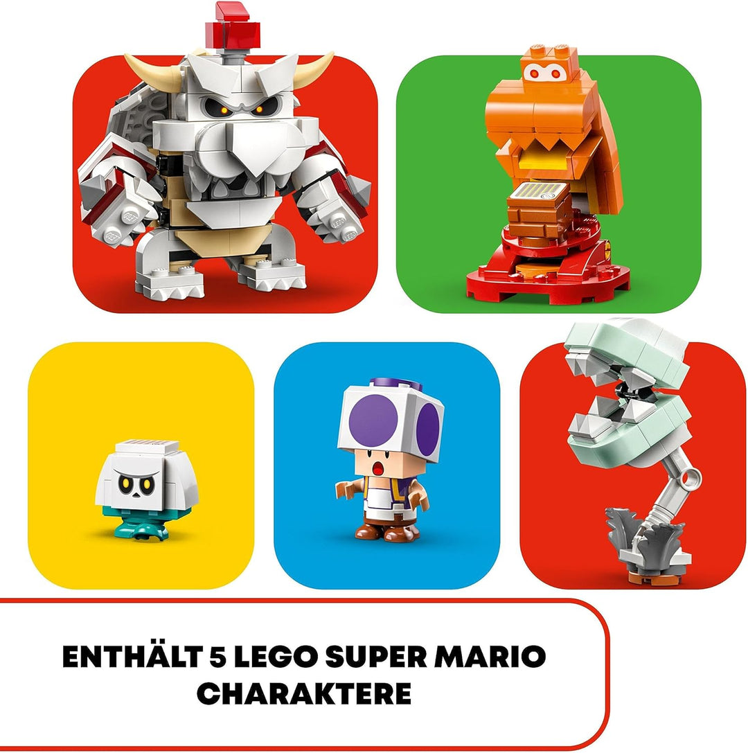 LEGO 71423 Super Mario Knochen-Bowsers Festungsschlacht – Erweiterungsset, Spielzeug mit 5 Charakter