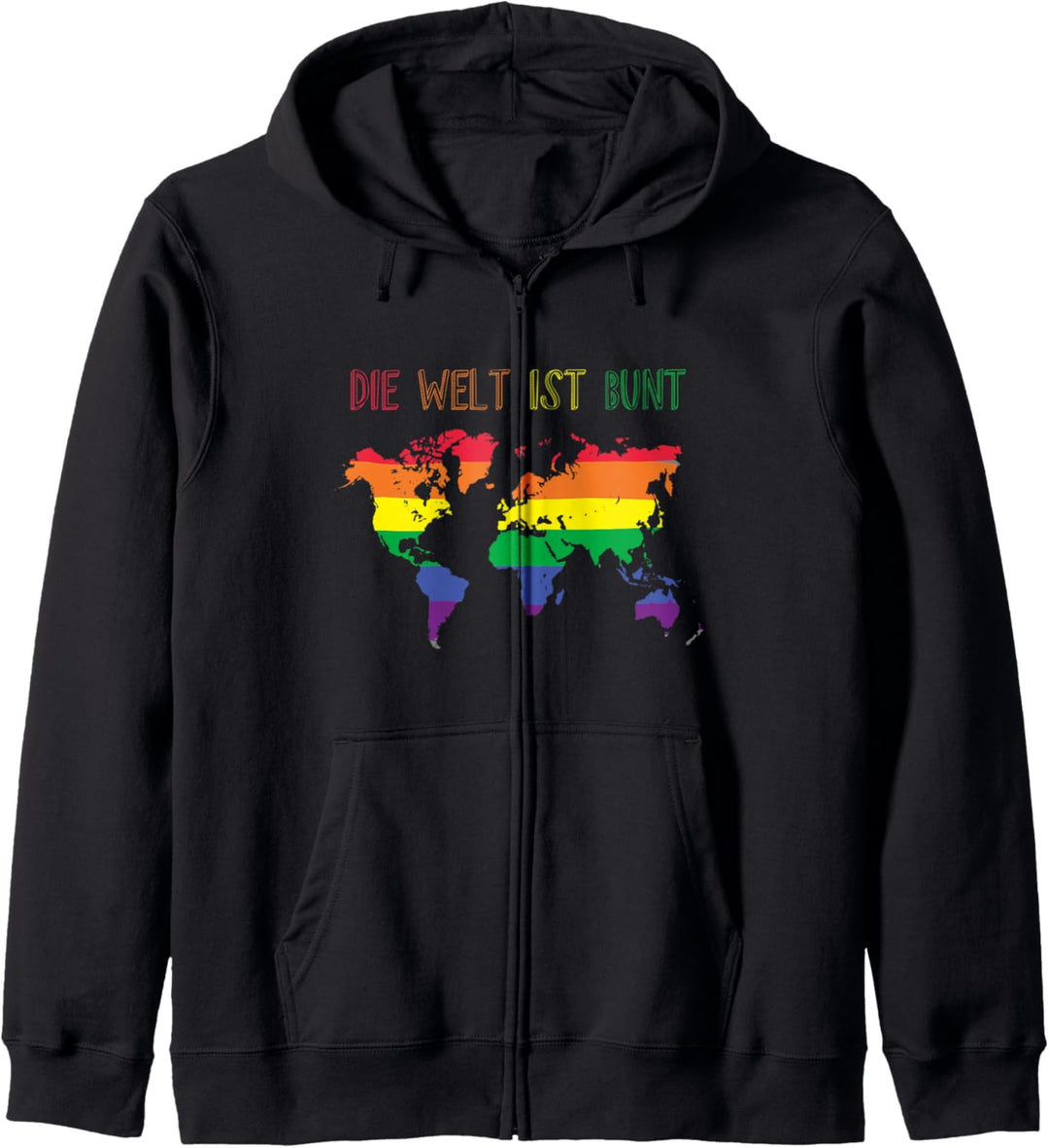 Bunte Welt Regenbogen Liebe Schwul LGBT Gleichheit Geschenk Kapuzenjacke