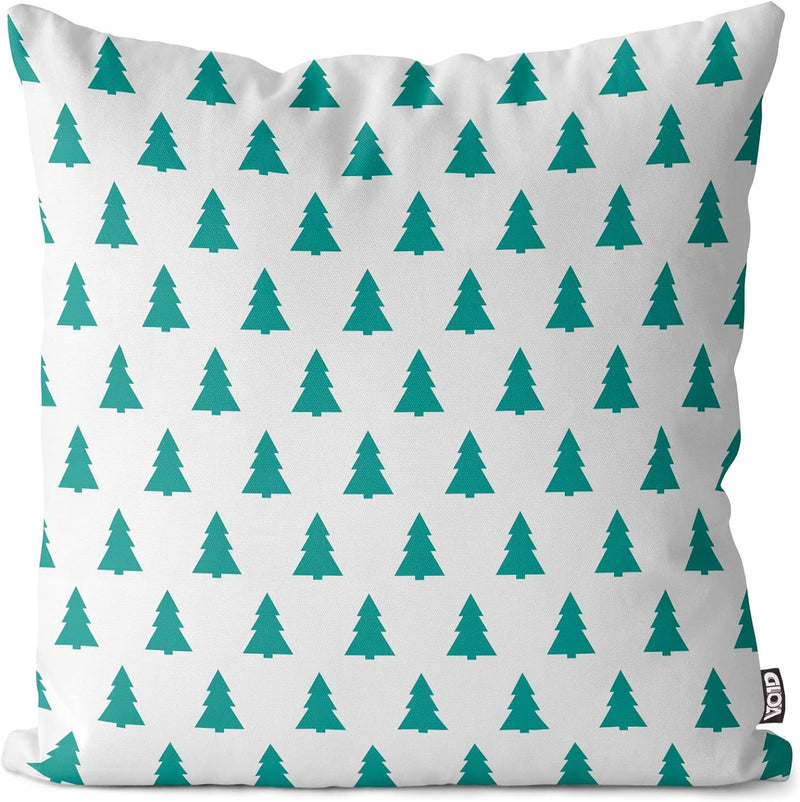 VOID Wald Design Weiss Kissenbezug Kissenhülle Sofakissen Kissen Deko Weihnachten Winter Weihnachtsd
