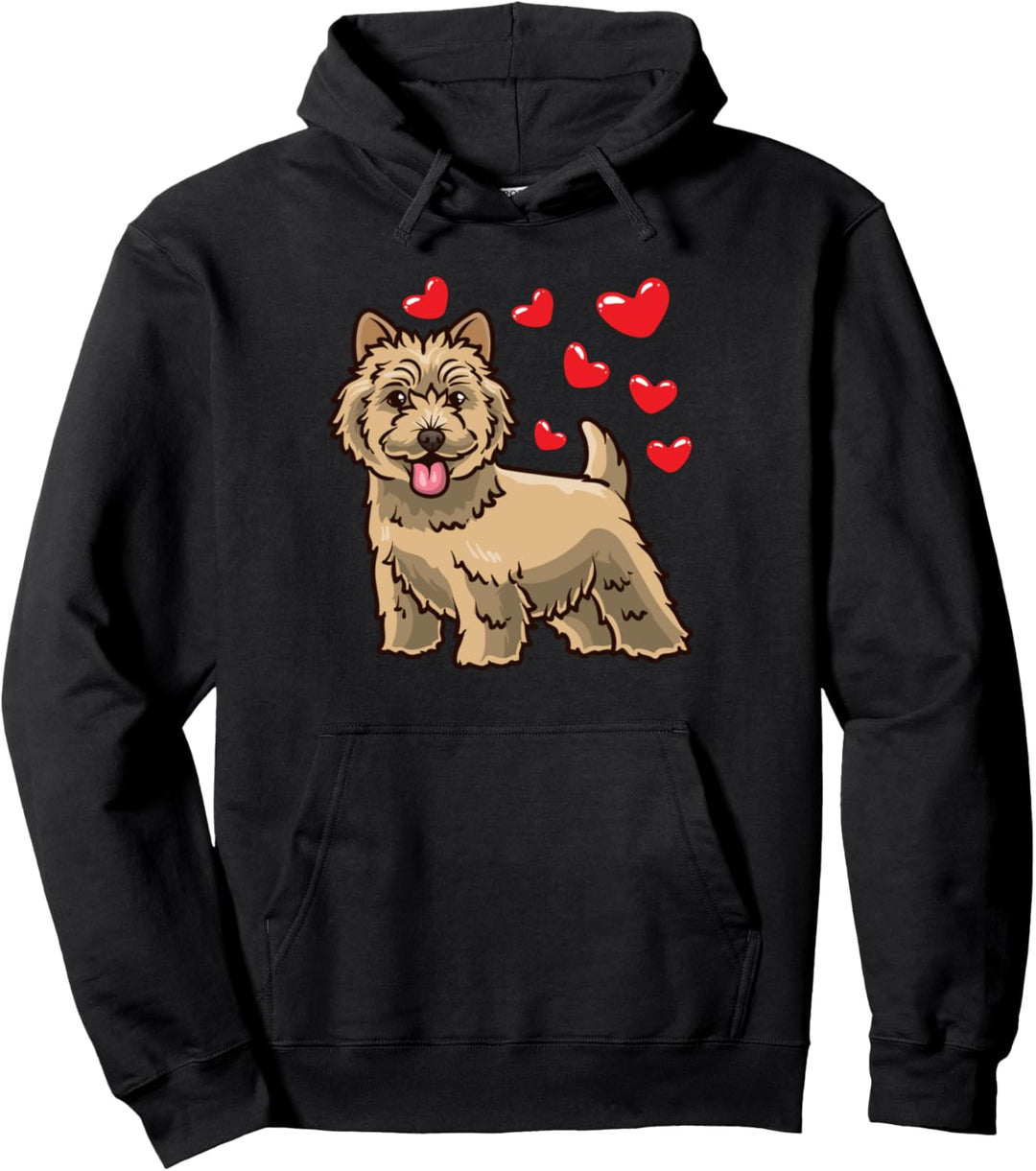 lustiger Cairn Terrier Hund mit Luftballons Pullover Hoodie