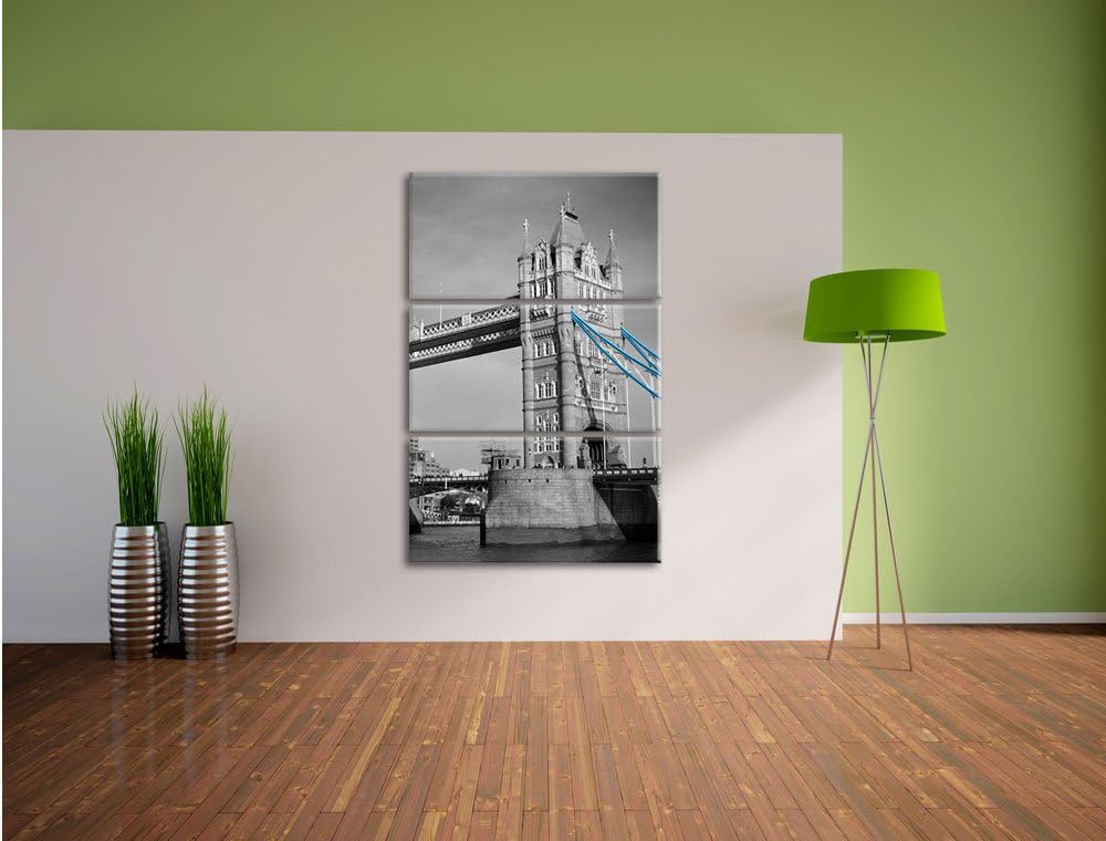 Pixxprint Tower Bridge in London als Leinwandbild - Grösse: 3-Teilig (120x80cm) - Wandbild - Kunstdr