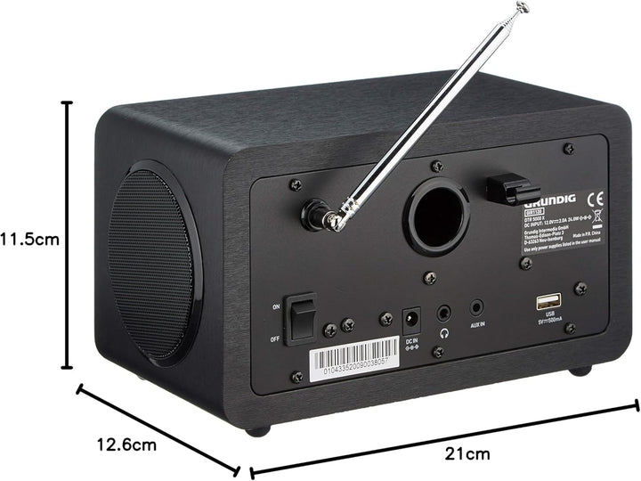 GRUNDIG GIR1120 DTR 5000 X Black, schwarz Schwarz Stereo 2.0 / All-in-one Single, Schwarz Stereo 2.0