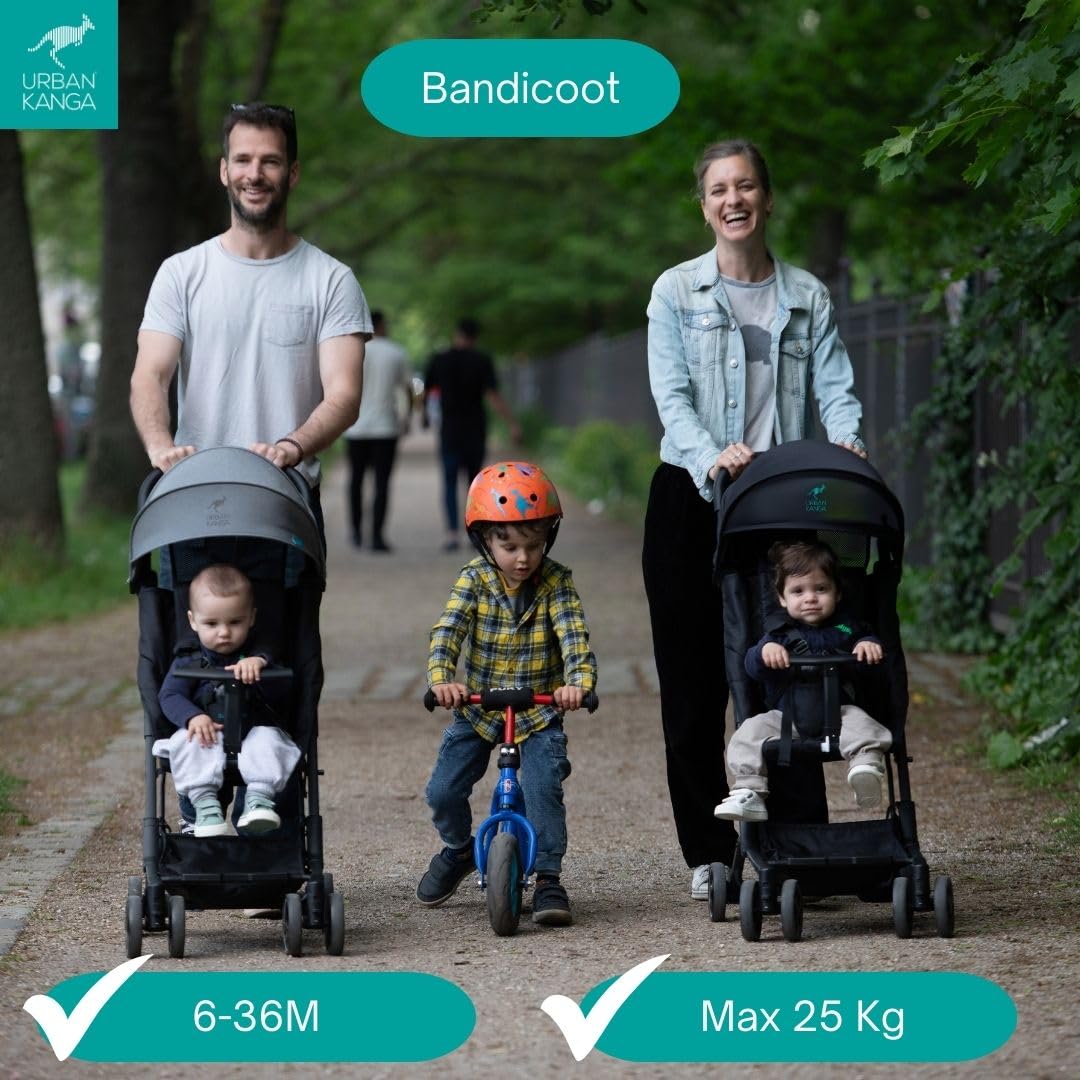 Urban Kanga Bandicoot Reisebuggy Flugzeug Handgepäck bis 25kg Kinderwagen (Hellgrau), Hellgrau
