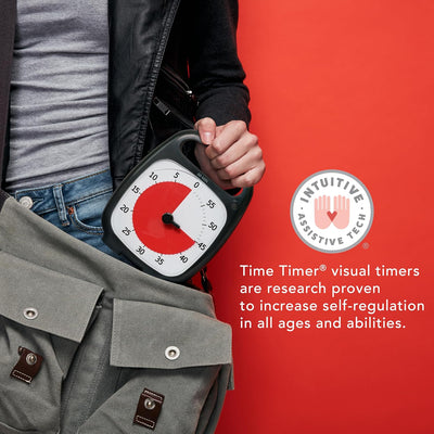 Time Timer PLUS 60 Minute Visueller Analog-Timer (weiss) optionaler akustischer Alarm (Lautstärkereg