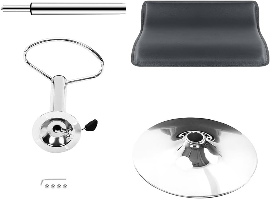 Baiyun Barhocker 2er Set, Modernes PU -Leder Barhocker Höhenverstellbar, Metall Bar Hocker Basis mit