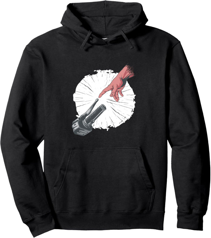 Motorrad Michelangelo Parodie Die Erschaffung des Bikers Pullover Hoodie