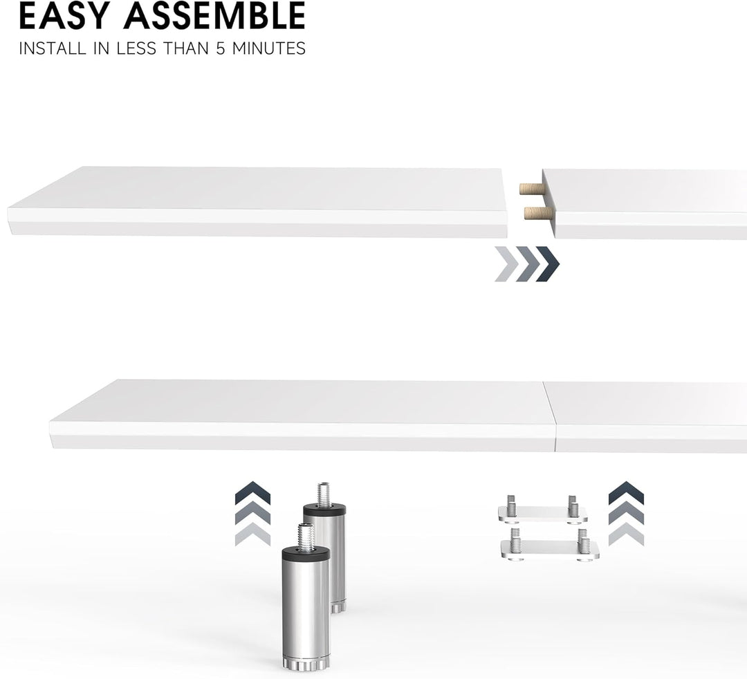 Fenge Grosser Monitorständer 100cm Dual Monitor Stands Riser mit Höhenverstellbarem Bein,Multifunkti