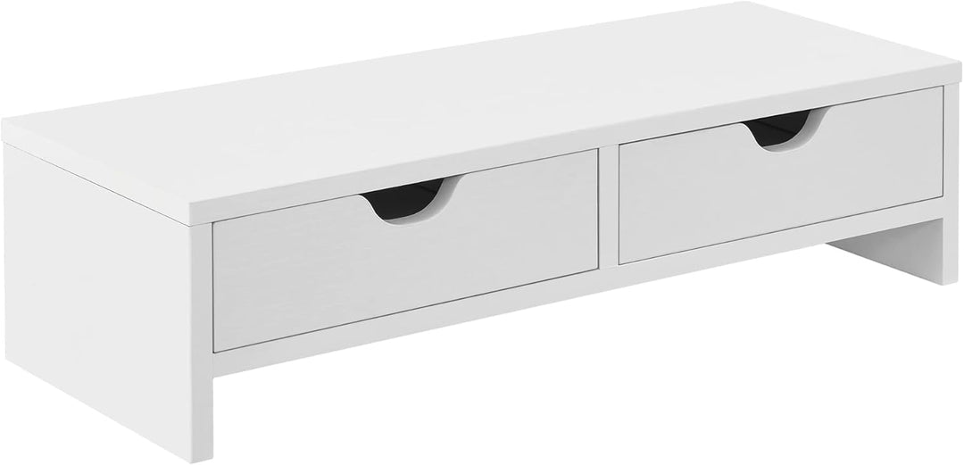[en.casa] Monitorständer Mänttä mit 2 Schubladen Monitorerhöhung 50x18x13cm Bildschirmerhöhung für L