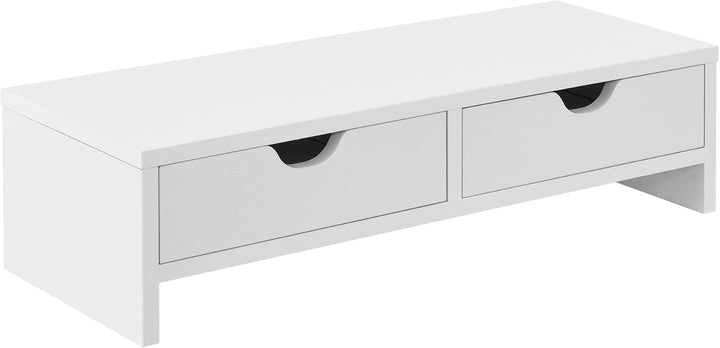 [en.casa] Monitorständer Mänttä mit 2 Schubladen Monitorerhöhung 50x18x13cm Bildschirmerhöhung für L