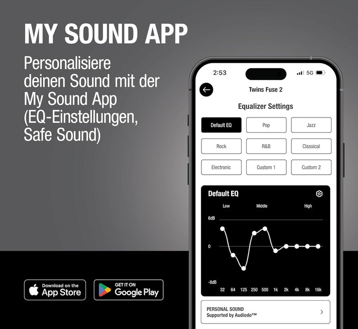 Fresh 'n Rebel Twins Fuse 2 Wireless In-Ear Kopfhörer Noise Cancelling - Klarer Sound - 36h Akku - B