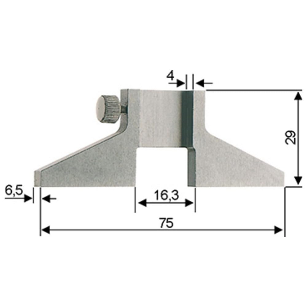 Helios Preisser Zusatz Tiefenmessbrücke (rostfreier Stahl, Brückenlänge: 75 mm, Abmessung: 75 x 6,5