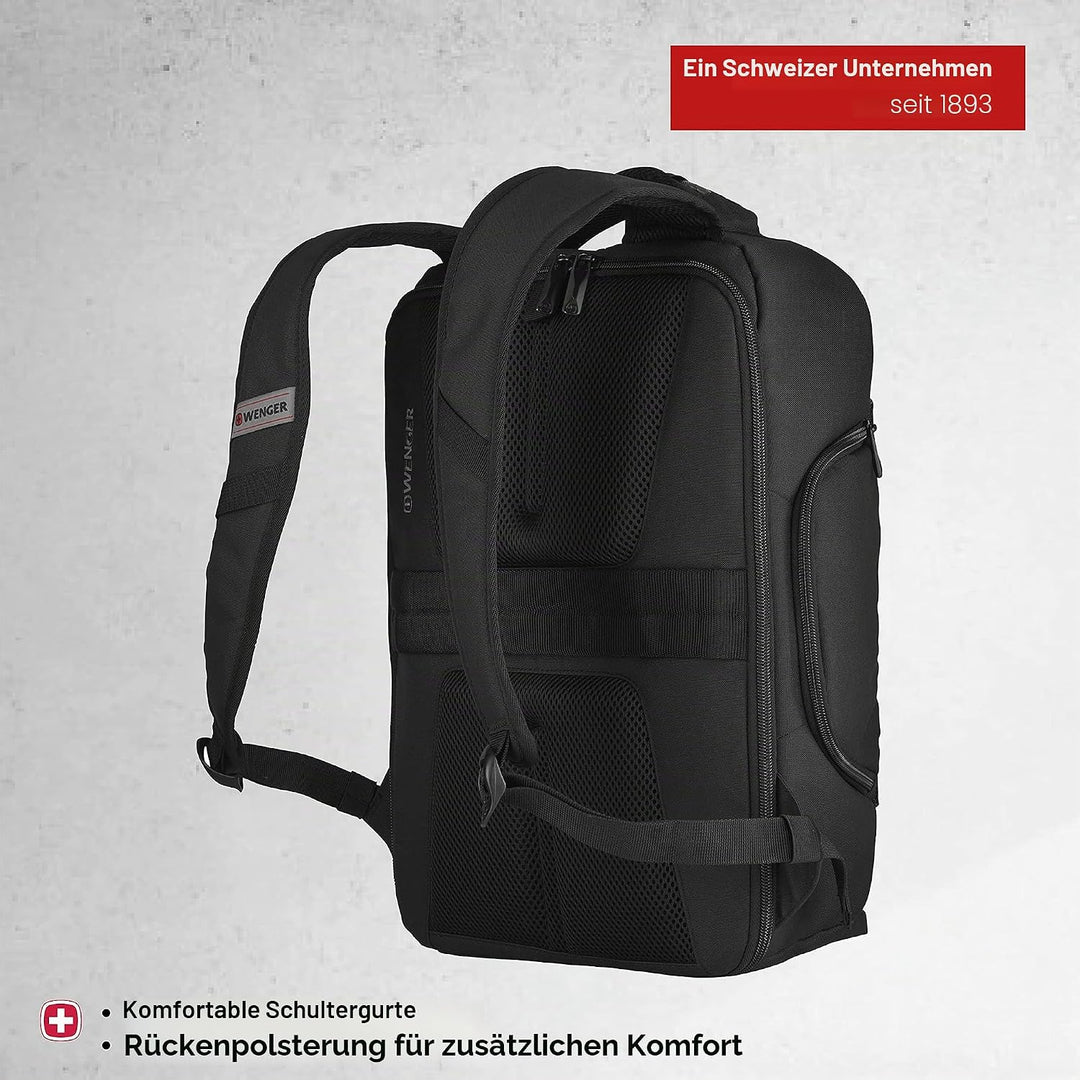 Wenger TechPack Laptop-Rucksack für Technik, Notebook bis 14 Zoll, Tablet bis 10 Zoll, 12 l, Damen H