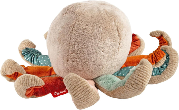 sigikid 43232 Patchwork Stofftier, Mehrfarbig/Krake, Mehrfarbig/Krake