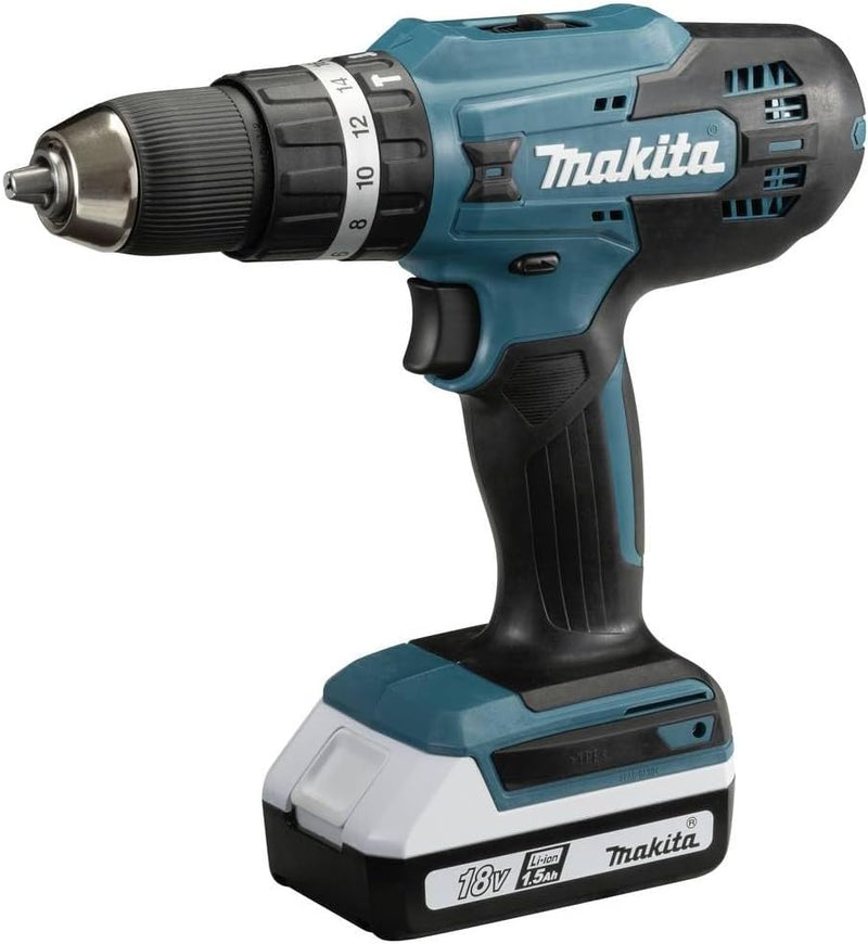 Makita HP488D009 2-Gang-Akku-Schlagbohrschrauber inkl. 2. Akku, inkl. Ladegerät, inkl. Koffer, mit Z