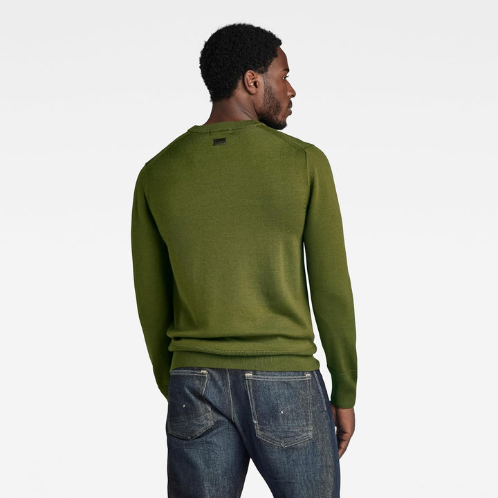 G-STAR Herren Premium Core Knitted Sweater S Grün (Dark Olive D21931-b692-c744), S Gr&#xFC;n (Dark O