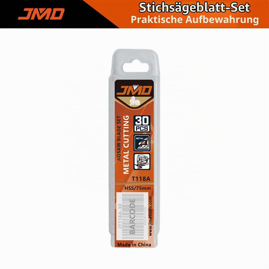JMD 30 x T118A Stichsägeblatt Metall 75mm 21TPI Sägeblätter Stichsäge für Metall Zubehör Stichsäge,
