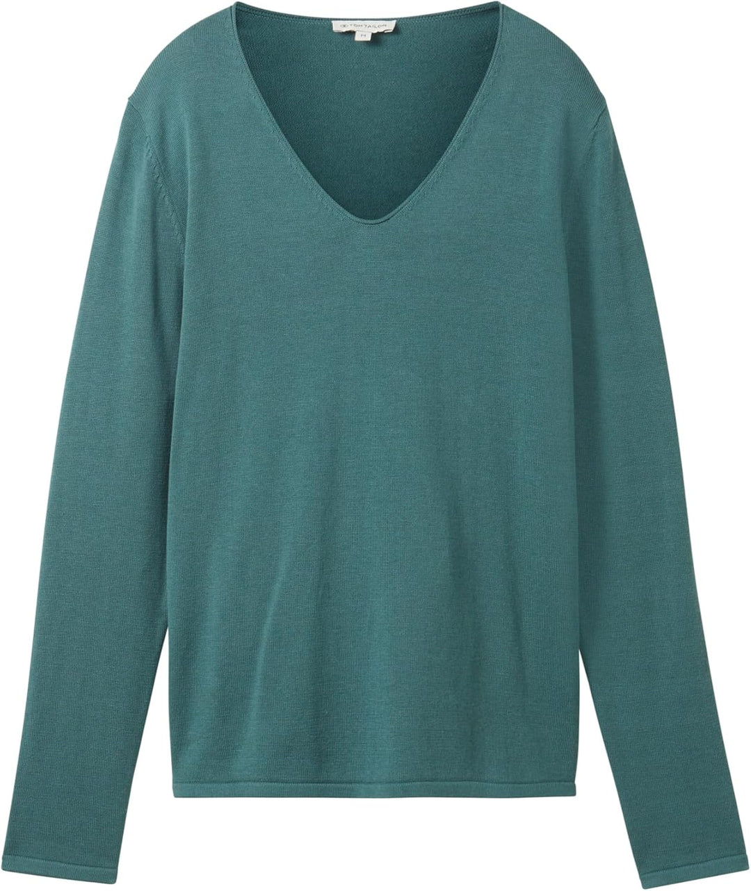 TOM TAILOR Damen Basic Strickpullover mit V-Ausschnitt XXS 10697 - Sea Pine Green, XXS 10697 - Sea P