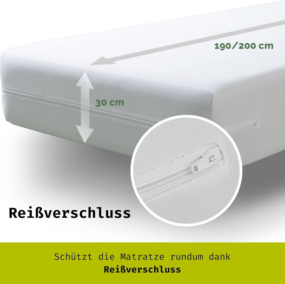 Tural - Wasserdichter und Atmungsaktiver Anti-Milben-Matratzenbezug. Grösse 140x190/200cm Matratzens