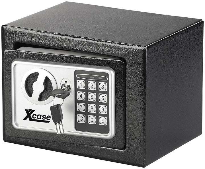 Xcase Mini Tresor: Stahlsafe mit digitalem Code-Schloss und 2 Tresor-Schlüsseln, 5 Liter (Mini Treso