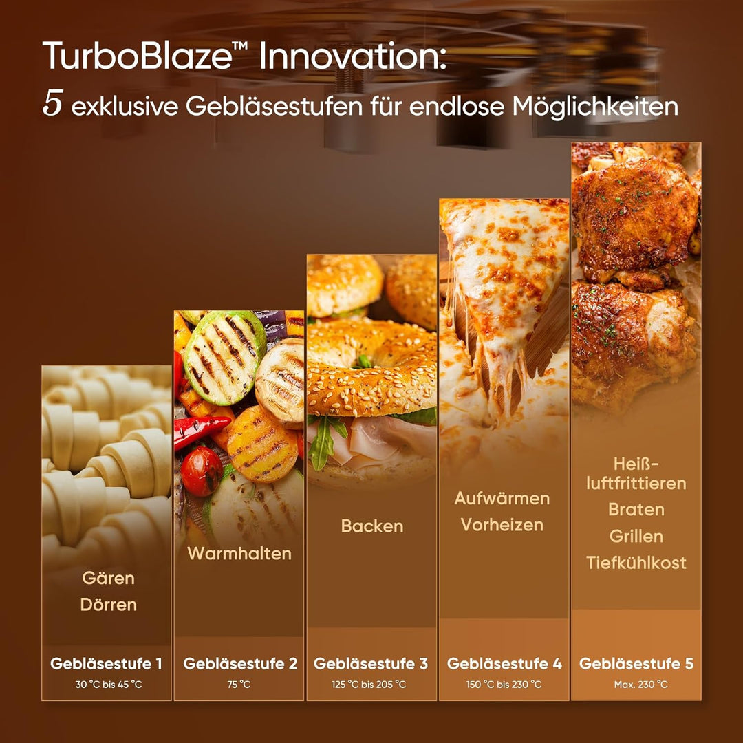 Cosori Turboblaze Airfryer mit Keramikbeschichtung, 9-in-1 Heissluftfritteuse, Backen, Grillen, Brat