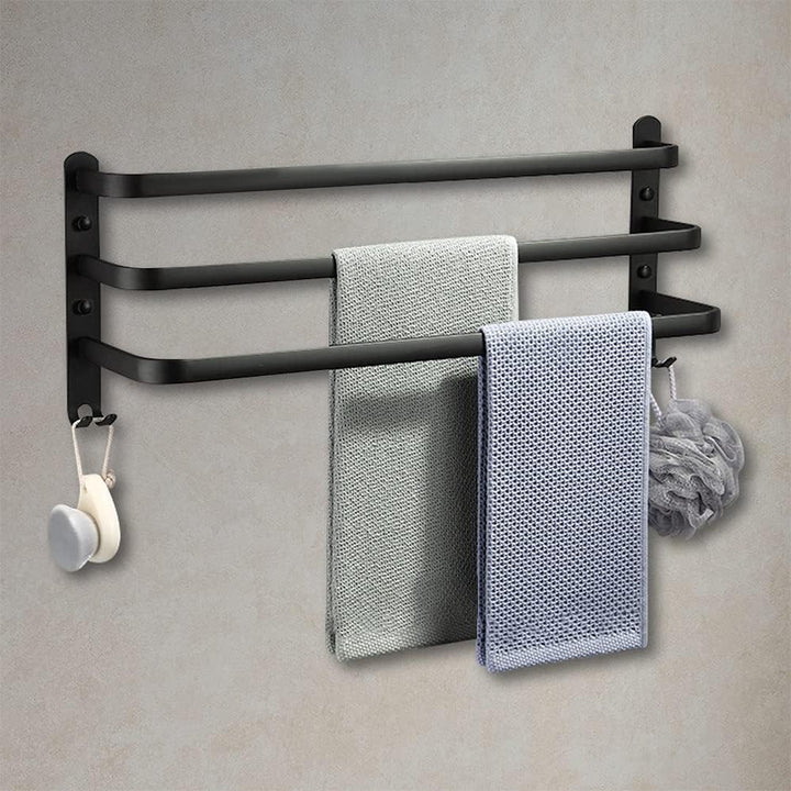 HONPHIER Handtuchhalter Bad 3 Tier Handtuchstange Badezimmer Aluminium Wand-handtuchhalter Handtuchh