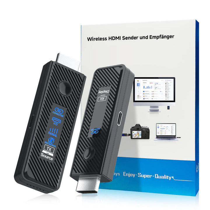 MOMAN HDMI Wireless 4K Decoding Wireless HDMI Transmitter and Receiver 196FT Funkübertragung Stabile