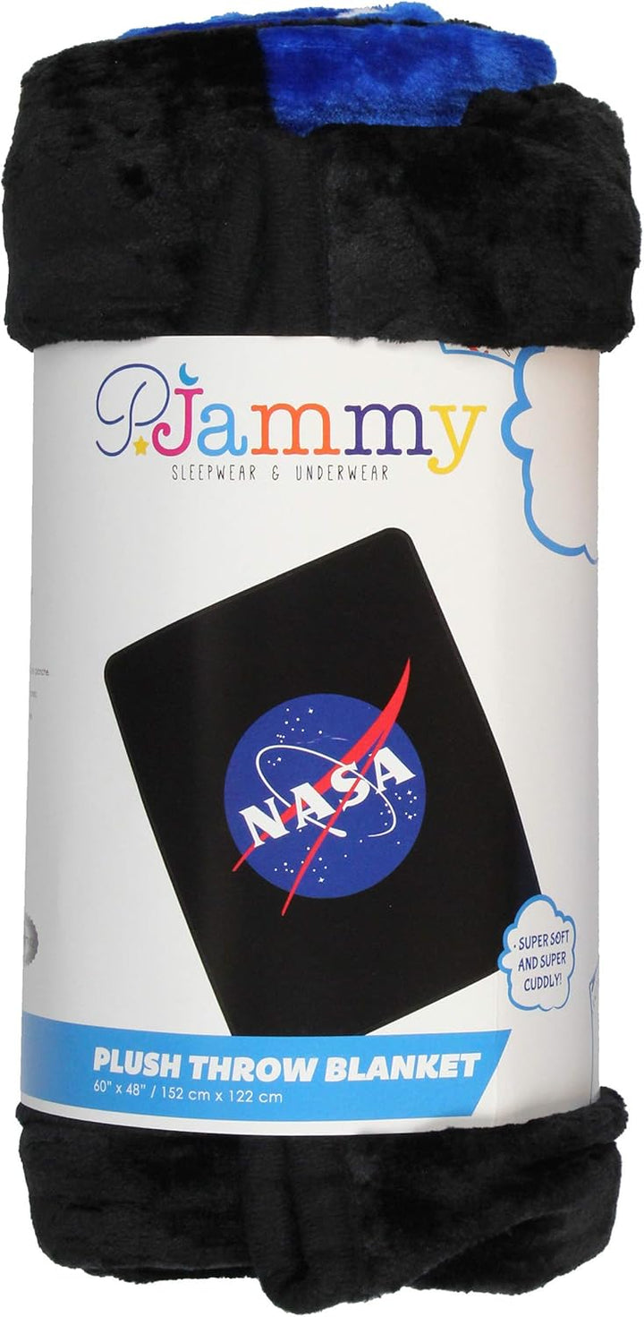 INTIMO NASA Meatball Logo Super Soft and Cuddly Plush Fleece Throw Blanket 48" x 60" (152cm x122cm)