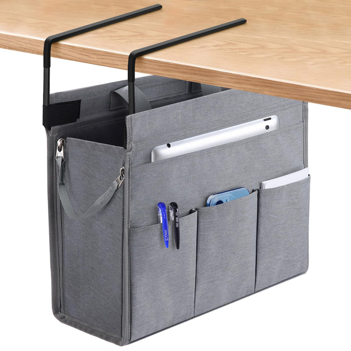 MASTLU Hängeorganizer Büro Organisation Unter Schreibtisch, Hängetasche Aufbewahrungstasche Betttasc