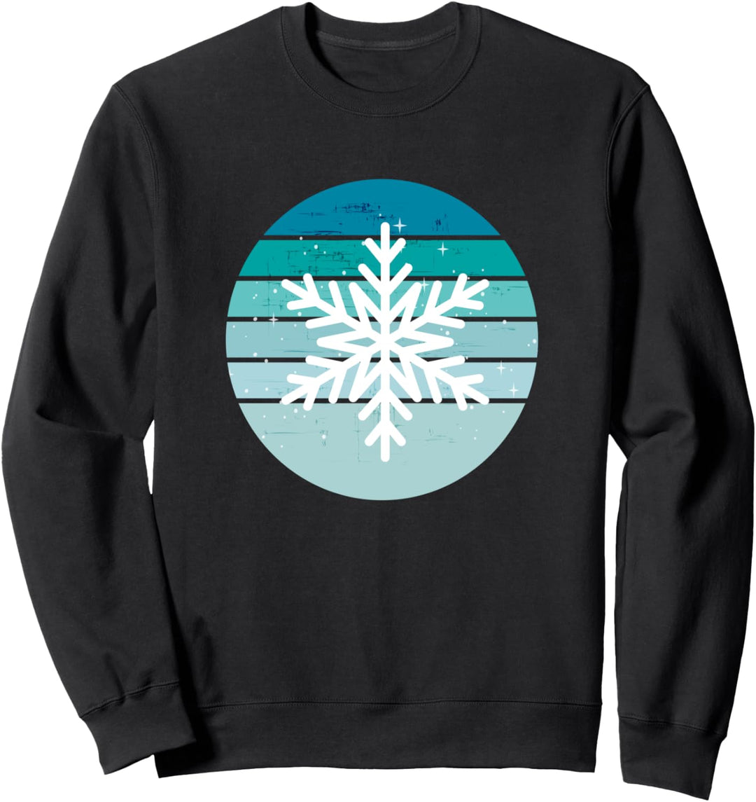 Schneeflocke Snowflake Winter & Weihnachten Vintage Geschenk Sweatshirt