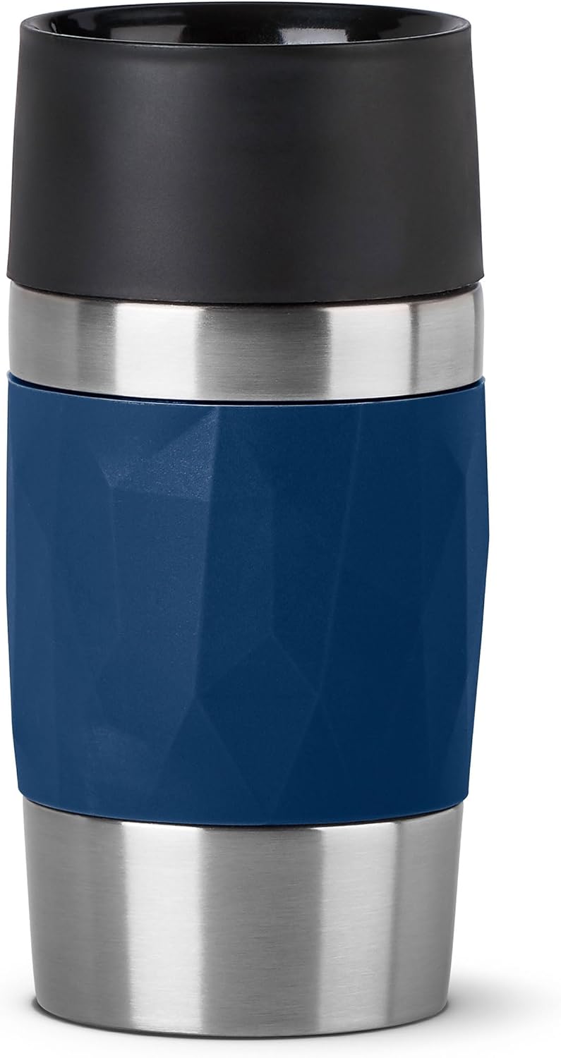 Emsa N21608 Travel Mug Compact Thermo-/Isolierbecher aus Edelstahl | 0,3 Liter | 3h heiss | 6h kalt