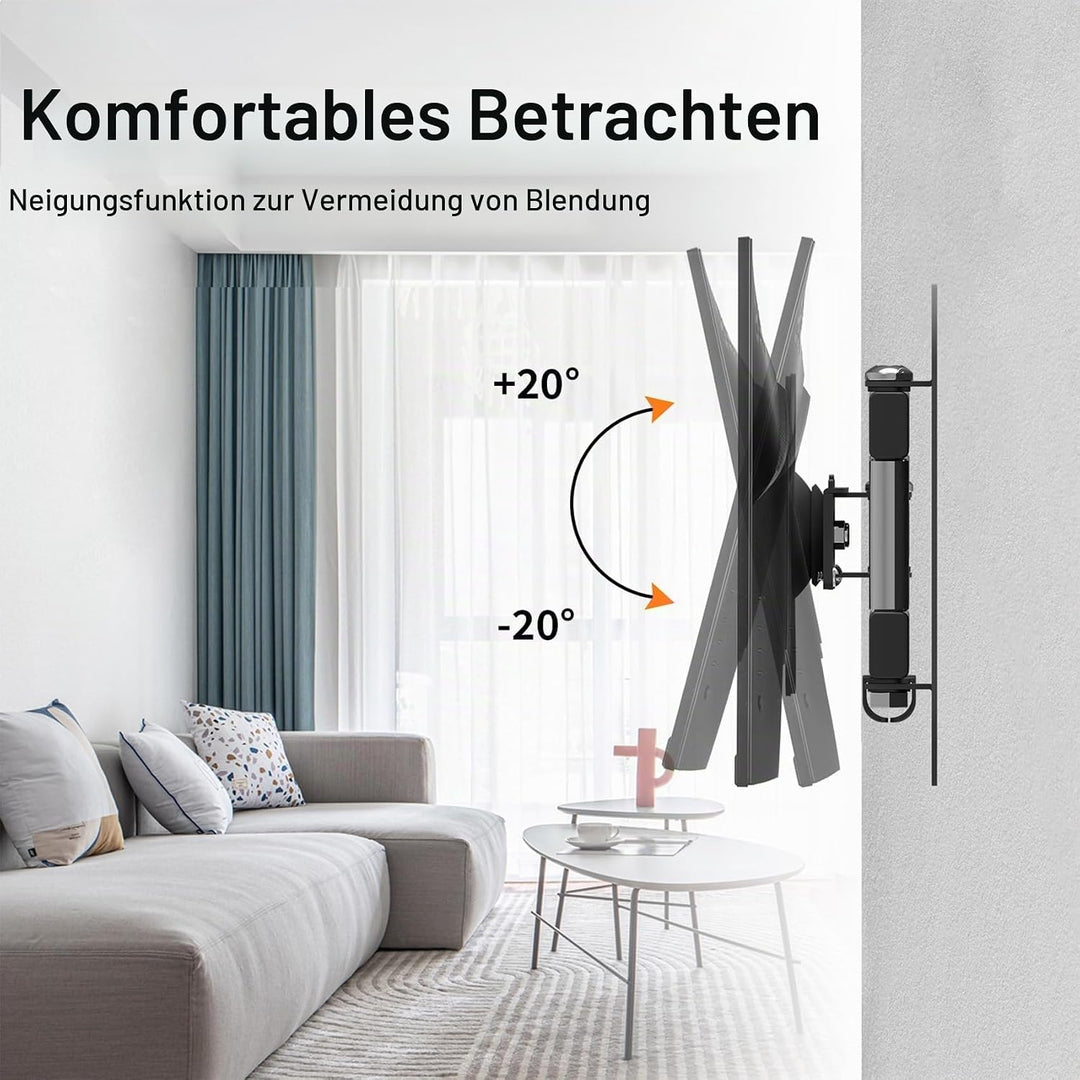 suptek TV-Wandhalterung Schwenkbar Neigbar Drehbar voll Beweglich Einstellbar Gelenkig Fernseher Mon