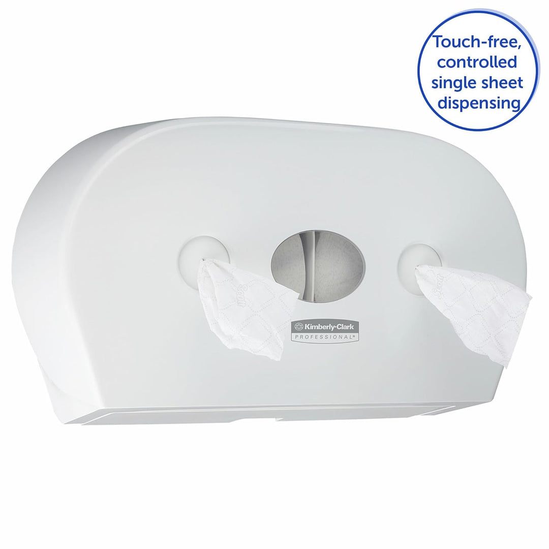 Aquarius Mini-Doppel-Toilettenpapierspender mit Zentralentnahme 7186-1 x Weiss, Wc Papierspender