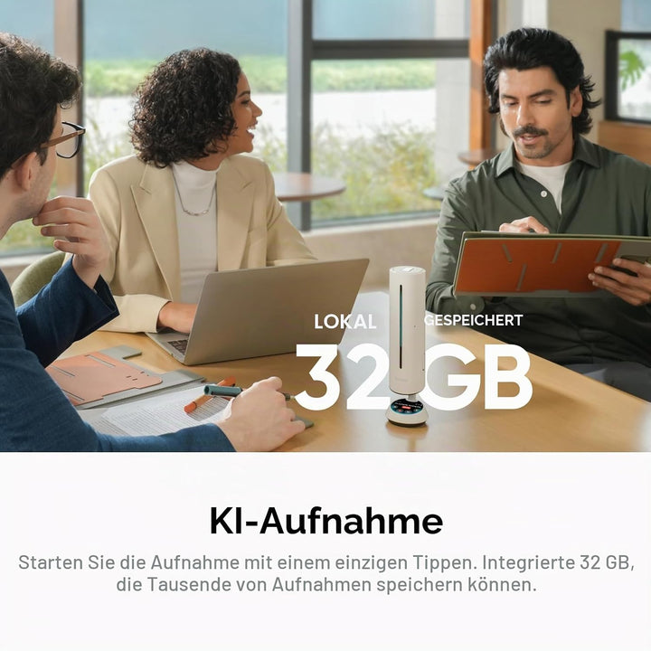 Insta360 WaveLink Pro – 4K Konferenz-Lautsprecher mit Kamera, Vortrags-Tracking, 5 m 360°-Stimmerfas