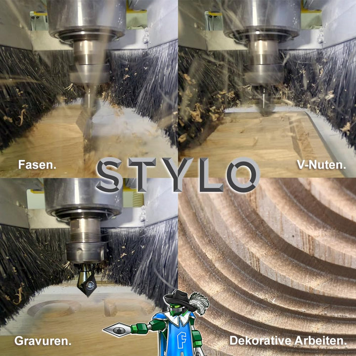 Fraiser STYLO Multifunktionsfräser zum Vorritzen mit auswechselbarem Fräseinsatz Hartmetall beschich