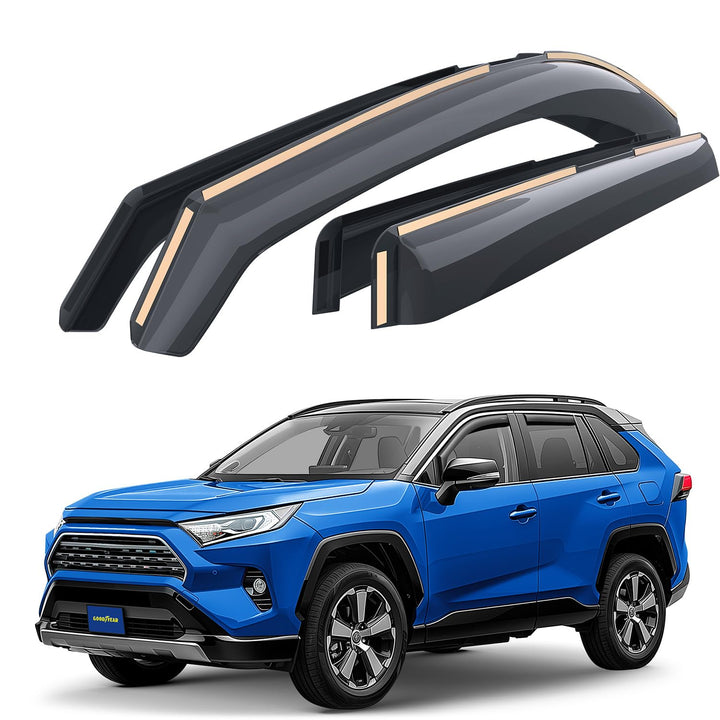 Goodyear Windabweiser für Toyota RAV4 2019-2024, Autofenster Regenschutz, Regenabweiser, Integrierte