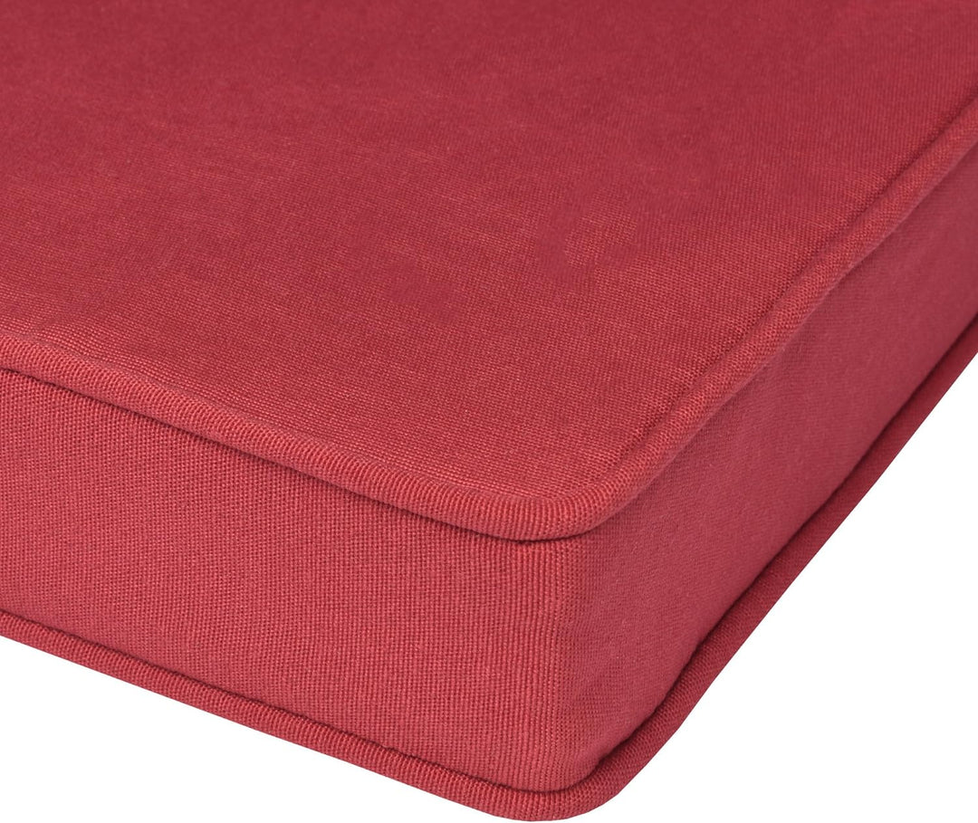 Beautissu Loft SK Stuhlkissen 45x40 cm Rot - 4er Set Stuhlpolster mit Bändern Sitzkissen für Stühle,