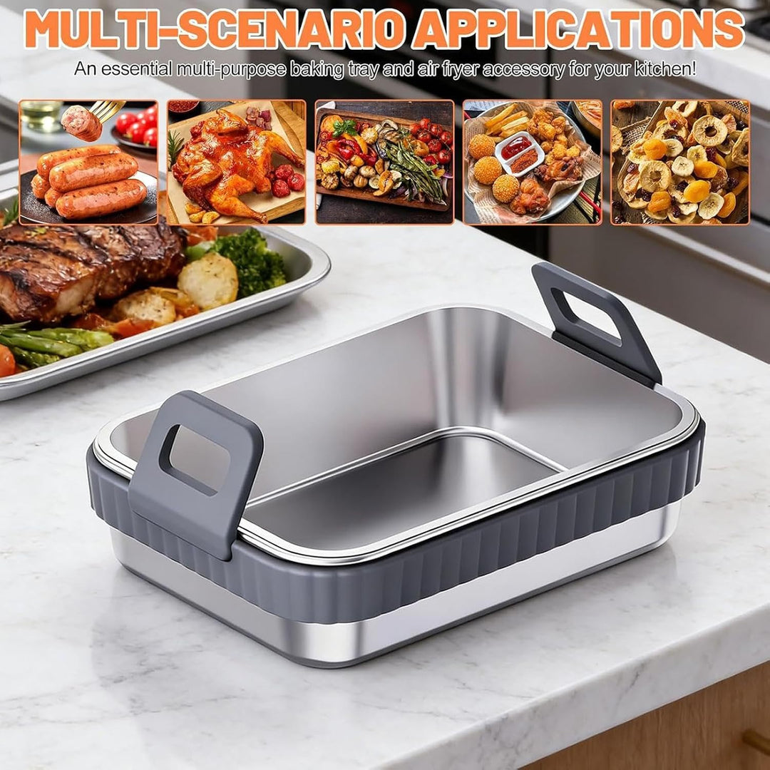 Airfryer Backform Antihaftbeschichteter, Hitzebeständiger Grillrost | Küchen-Heissluftfritteusen-Bac