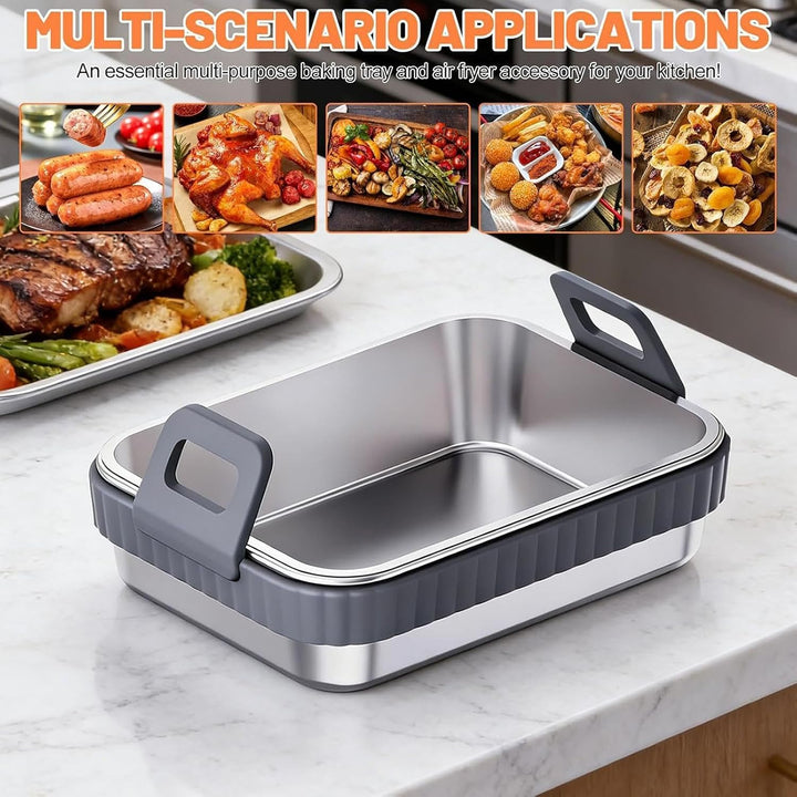 Airfryer Backform Antihaftbeschichteter, Hitzebeständiger Grillrost | Küchen-Heissluftfritteusen-Bac