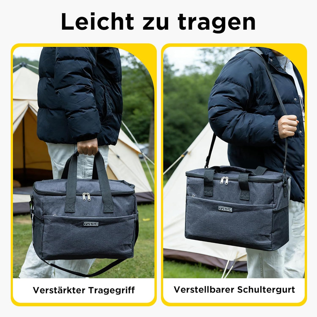 Kühltasche 30L Schwarz, Schwarz