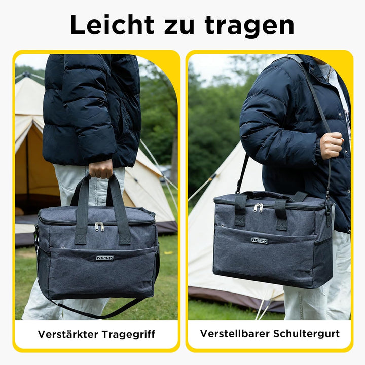 Kühltasche 30L Schwarz, Schwarz