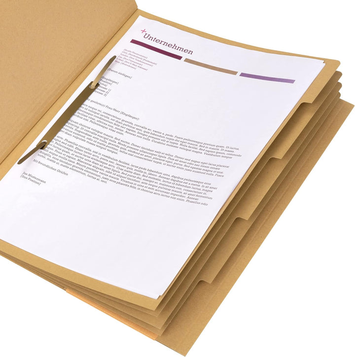 Elba Kredit- Personalhefter A4, aus Karton, 4 Kfm. Heftungen, braun, 25 Stück Gedruckt, Gedruckt